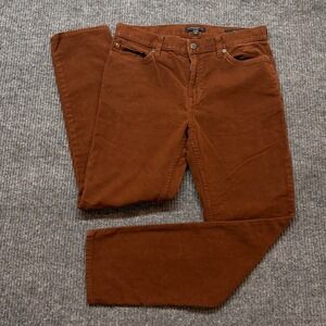 Banana Republic Traveler Slim Fit Corduroy Pants Mens 31x30 Rust Brown